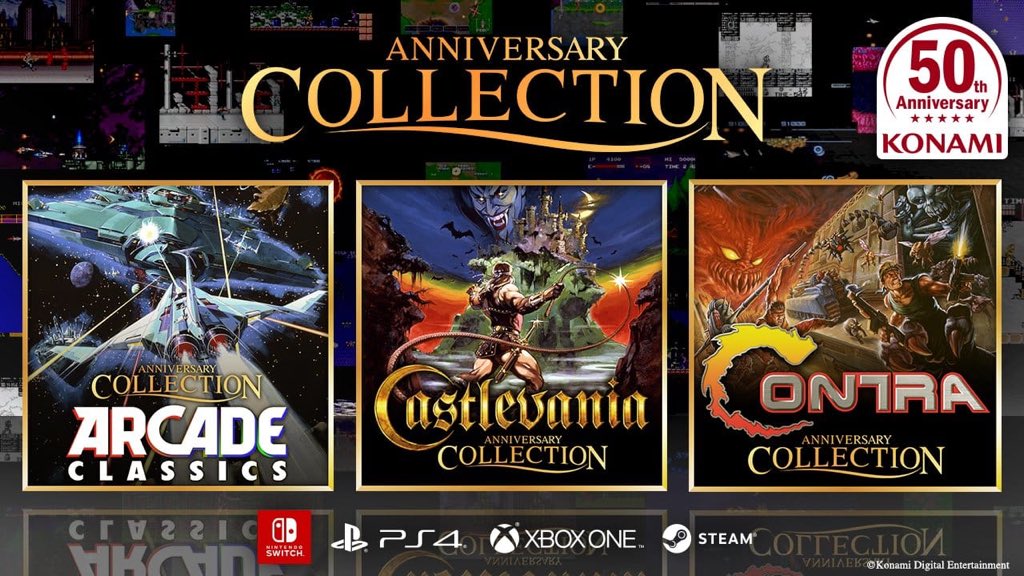 Konami annonce 3 collections de classiques : Arcade, Contra et Castlevania