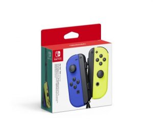Paire De Manettes Nintendo Switch Joy Con Bleu Et Jaune Neon