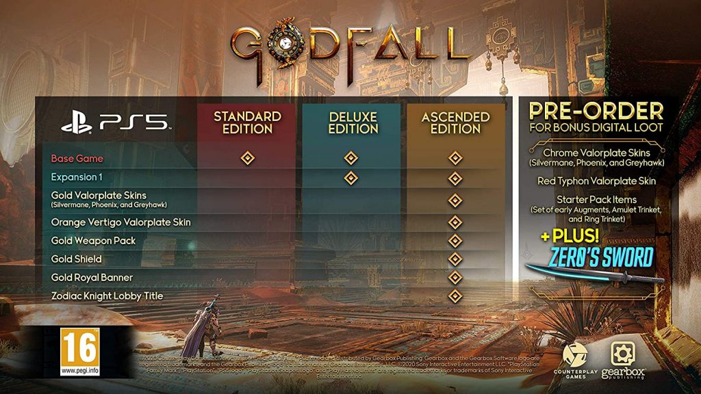 Godfall Editions