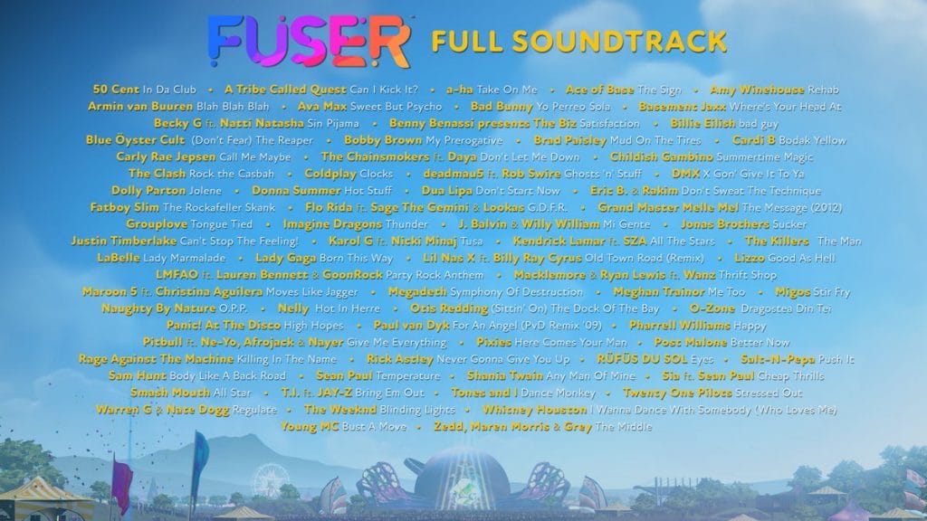 Fuser Tracklist
