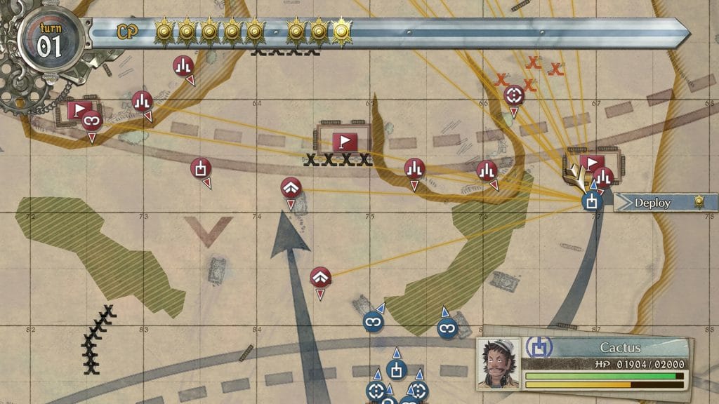 Valkyria Chronicles 4 Stadia Command Map