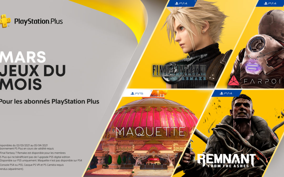 Les jeux PlayStation Plus (Mars 2021)