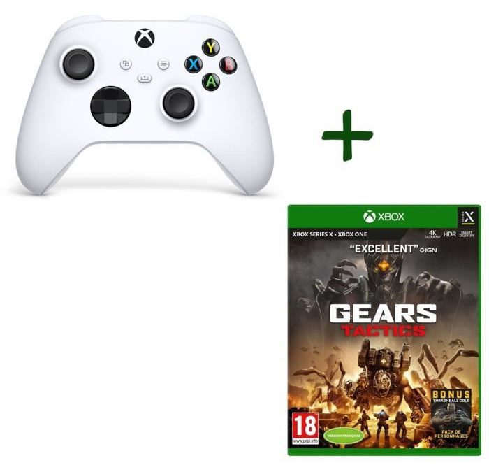 Pack Manette Xbox Series sans fil Robot White + Gears Tactics (Xbox One, Xbox Series X)