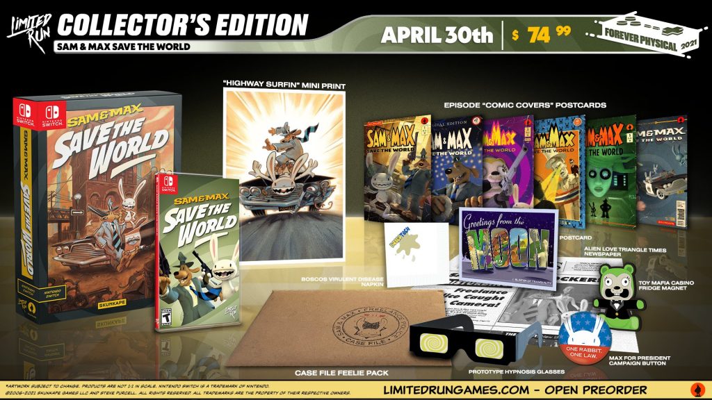 Sam Max Save The World Switch Lrg Collector