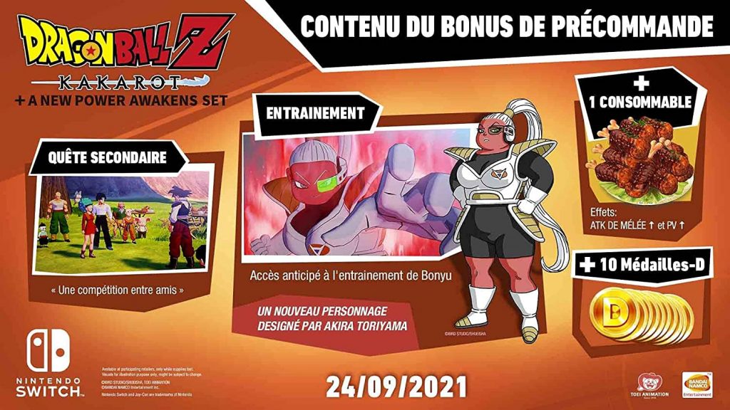 Dragon Ball Z Kakarot Switch Bonus Precommande