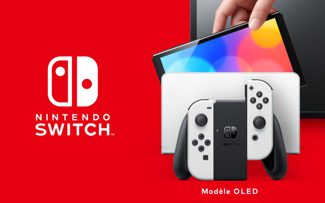 Console Nintendo Switch Modèle OLED (Blanc ou Néon Bleu-Rouge)