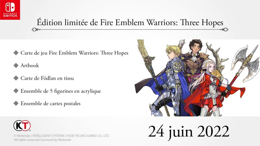 Fire Emblem Warriors Three Hopes Edition Limitee