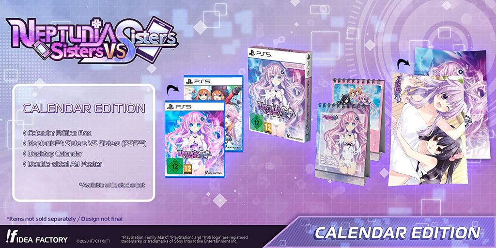 Neptunia Sisters Vs Sisters Edition Calendar