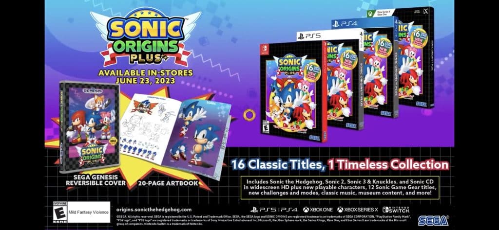 Sonic Origins Plus Physical