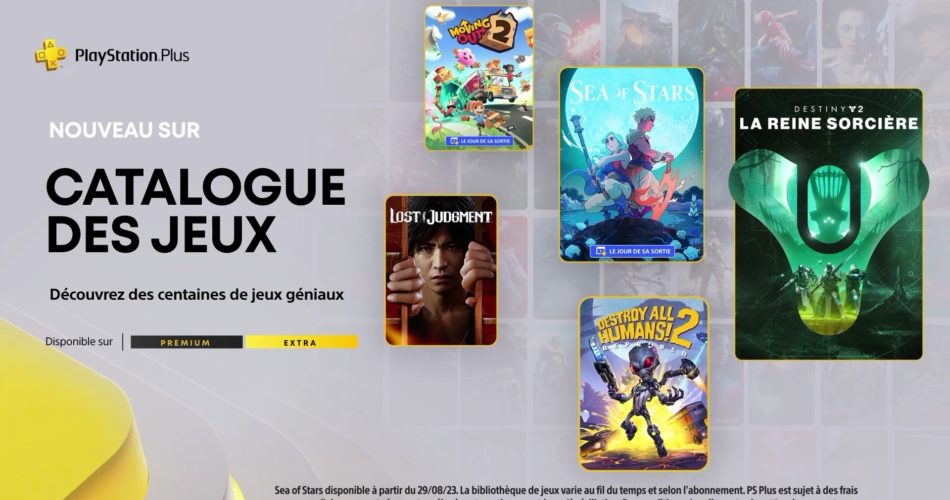 Playstation Plus 2023 Aout Extra Premium