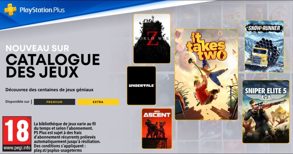 Playstation Plus 2023 Juillet Extra Premium