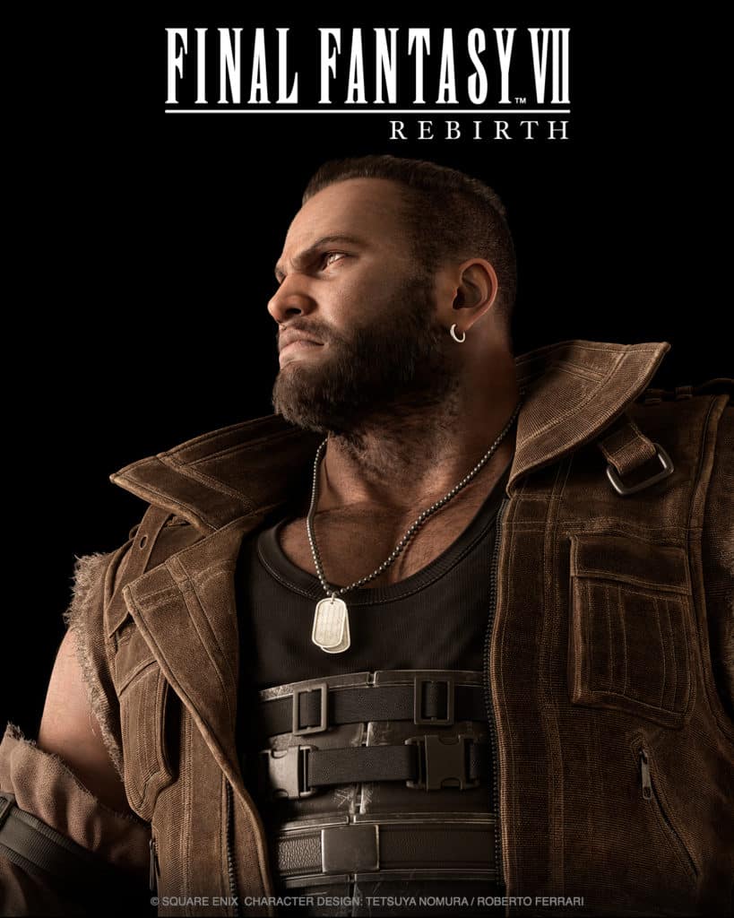 Final Fantasy 7 Rebirth Bustshot Barret No Glasses Bust