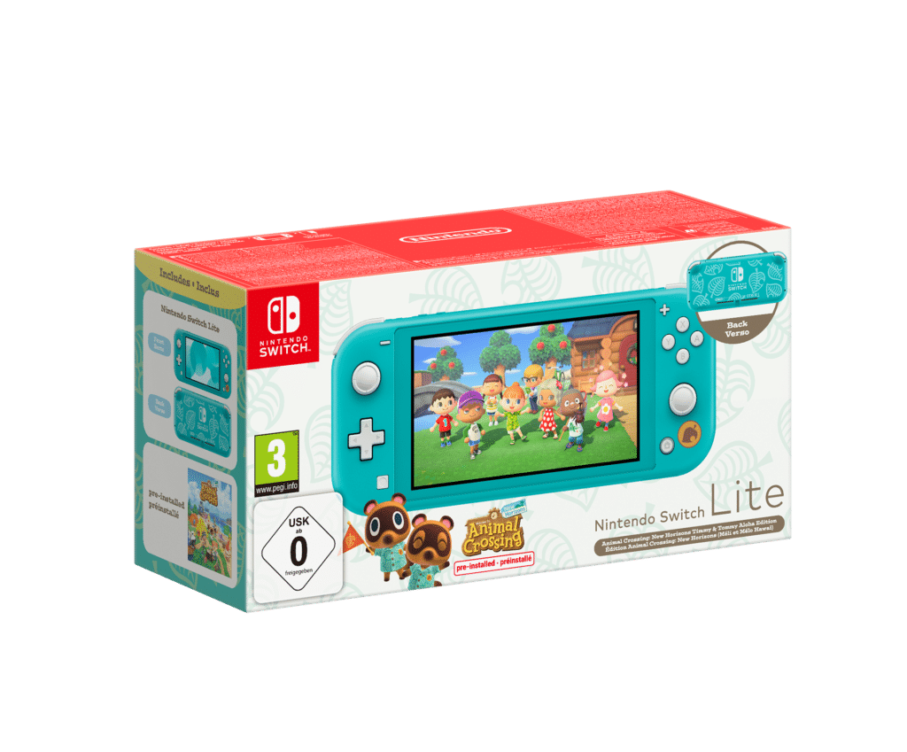 Nintendo Switch Lite Turquoise Animal Crossing Pack