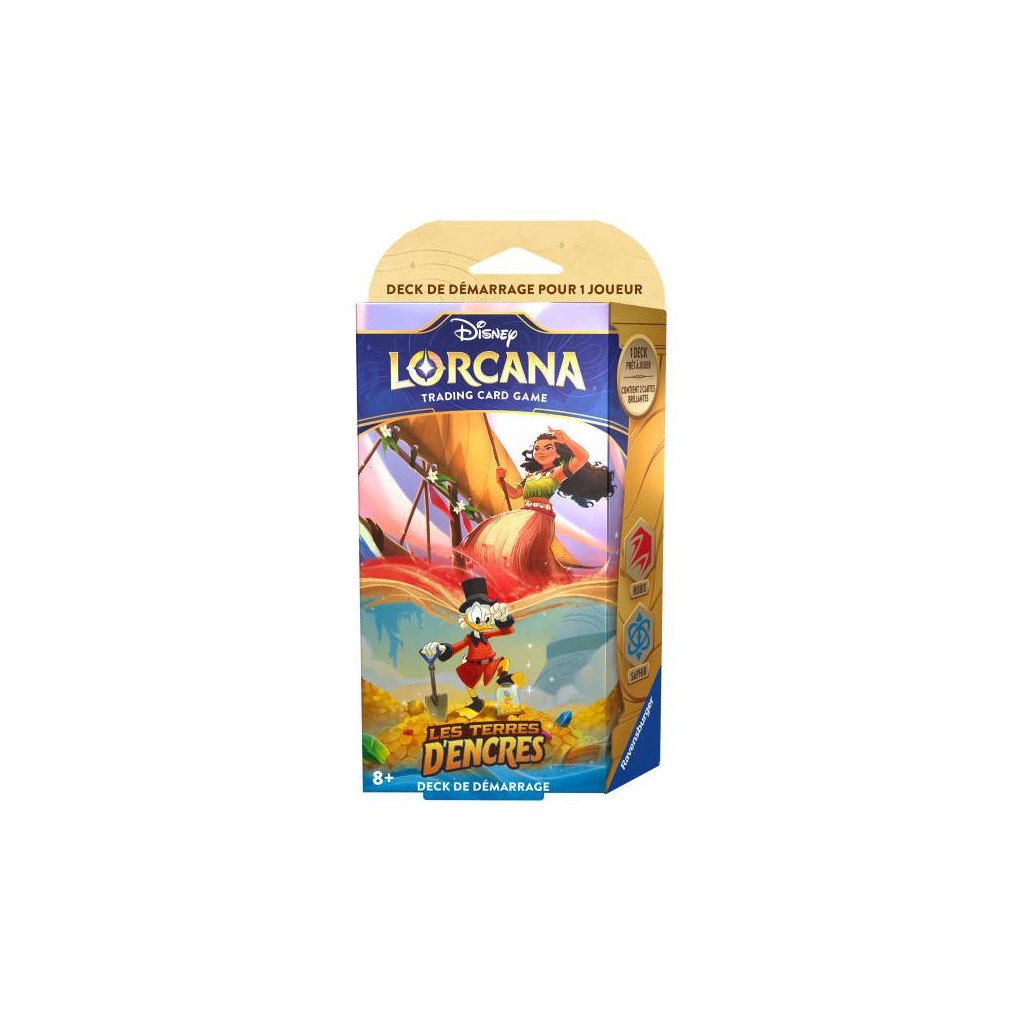 Disney Lorcana Deck De Demarrage Les Terres D Encres Vaiana Et Oncle Picsou