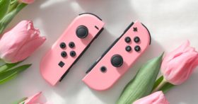 Manettes Joy Con Rose Pastel