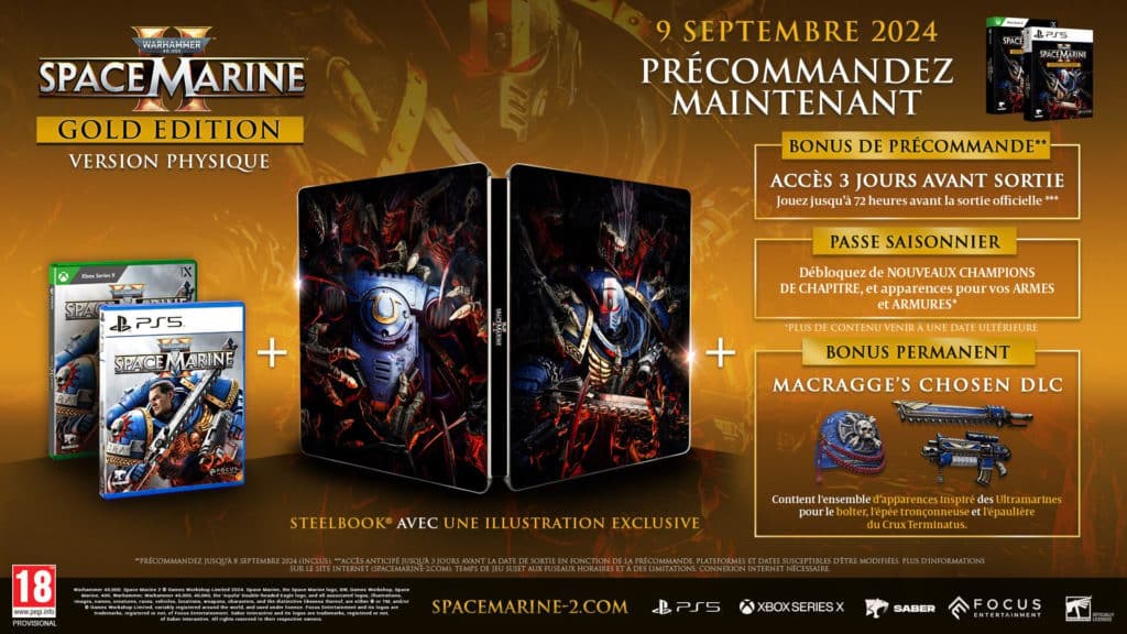 Warhammer 40 000 Space Marine 2 Edition Gold