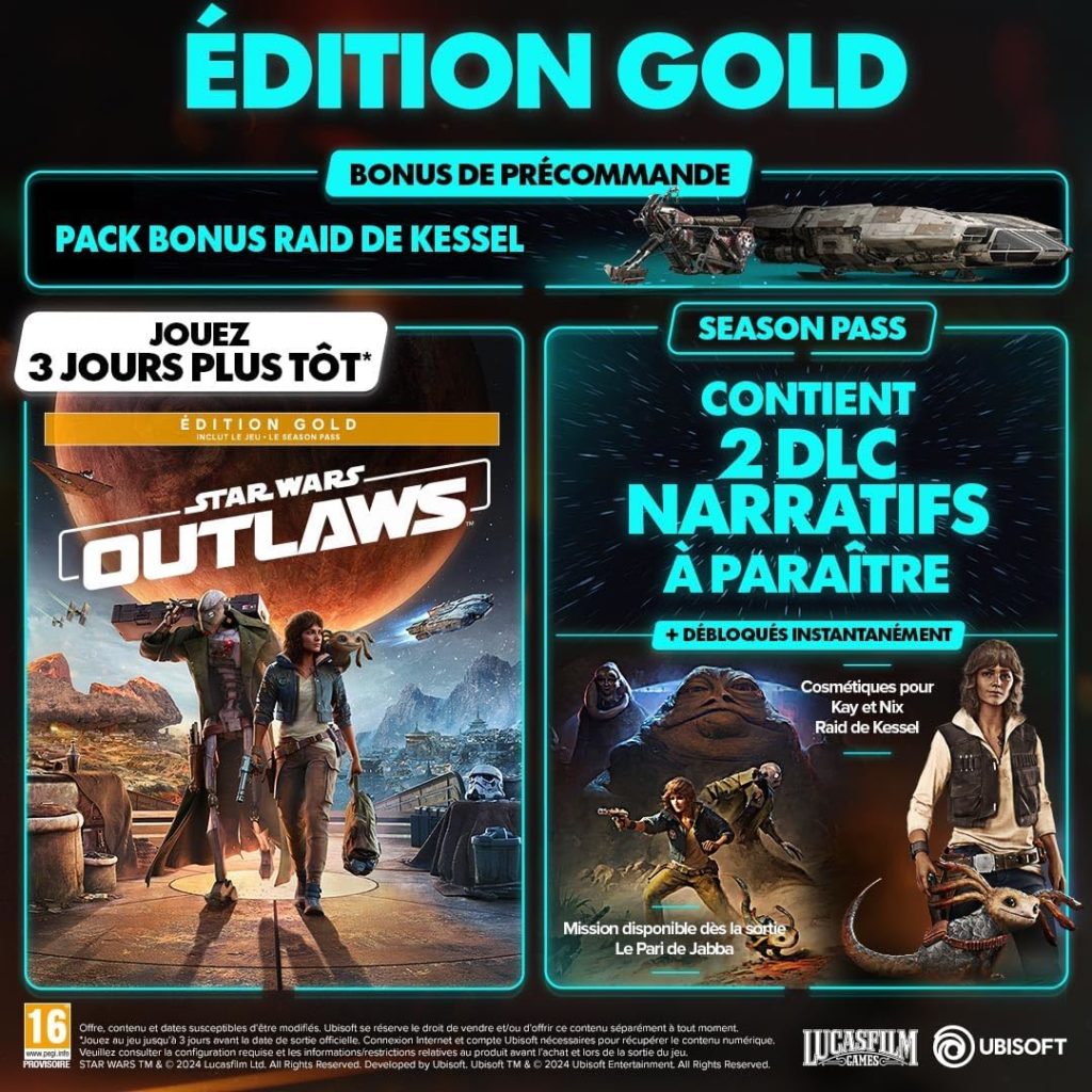 Star Wars Outlaws Edition Gold