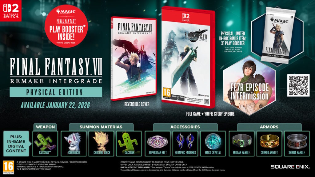 Final Fantasy Vii Remake Intergrade Switch 2 Contents